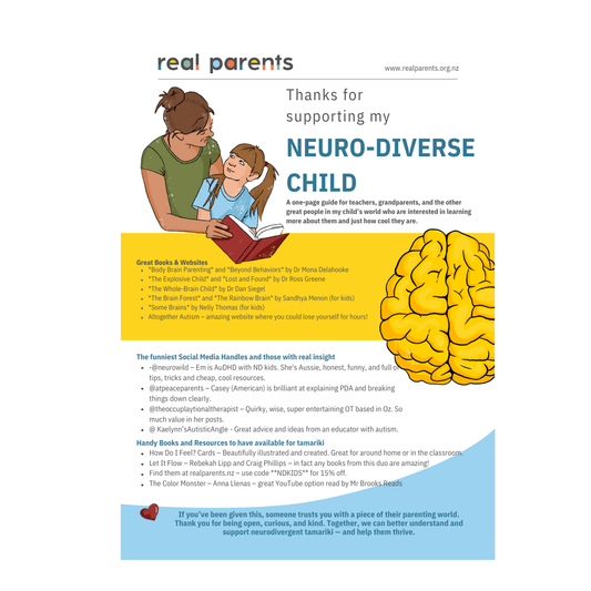 Thanks For Supporting My Neurodiverse Child - FREE PDF