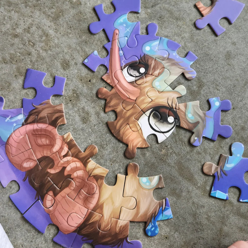 Kuwi the Kiwi - Glowworm Glitter Critter Round Puzzle