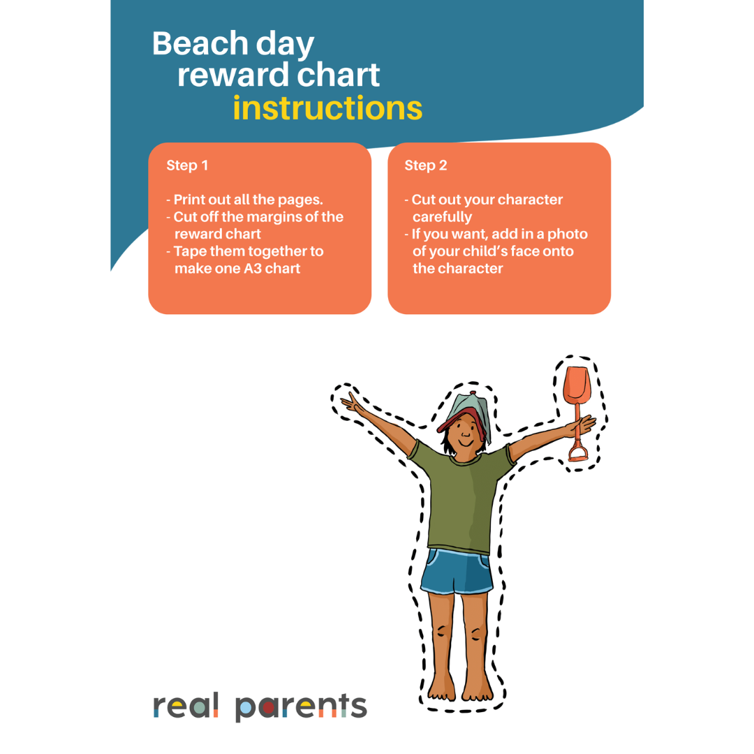 Reward chart - Beach Day Adventure - FREE PDF