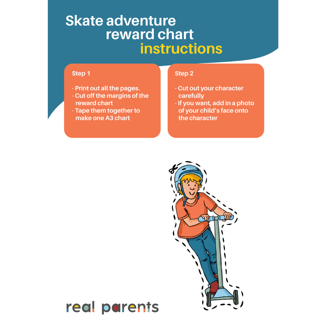 Reward chart - Skating Adventure - FREE PDF