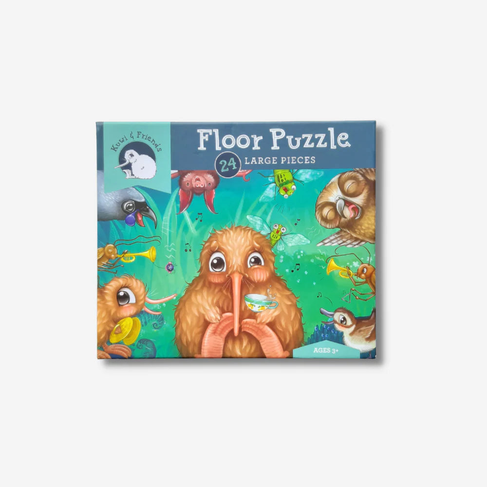 Kuwi the Kiwi - Kuwi's Rowdy Crowd Floor Puzzle